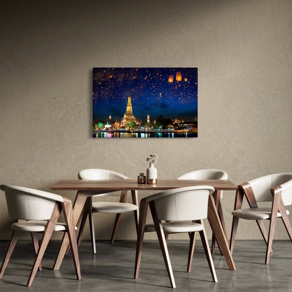 Obraz - Lampióny šťastia, Bangkok (90x60 cm)