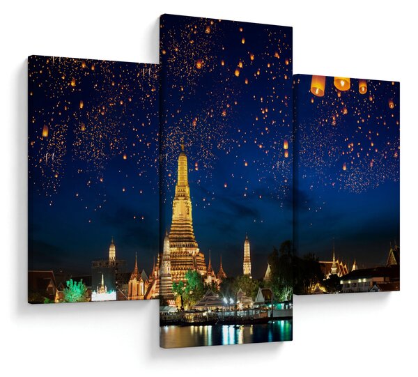 Obraz - Lampióny šťastia, Bangkok (90x60 cm)