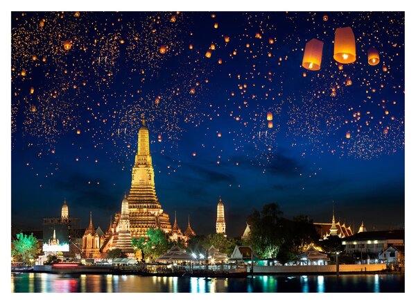 Obraz - Lampióny šťastia, Bangkok (70x50 cm)