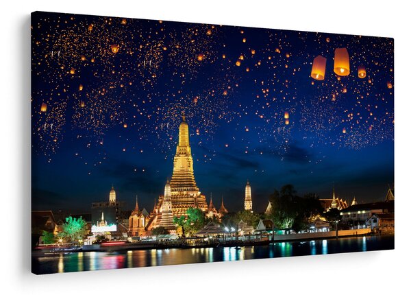 Obraz - Lampióny šťastia, Bangkok (90x60 cm)