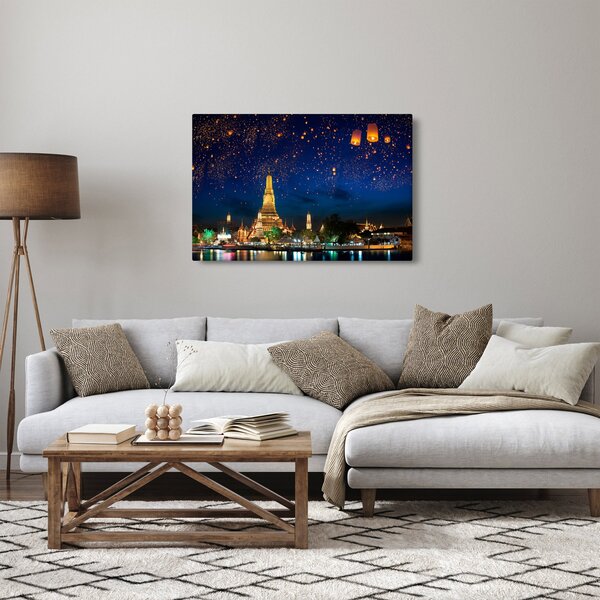 Obraz - Lampióny šťastia, Bangkok (90x60 cm)
