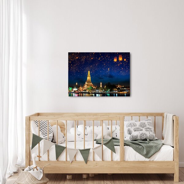 Obraz - Lampióny šťastia, Bangkok (70x50 cm)