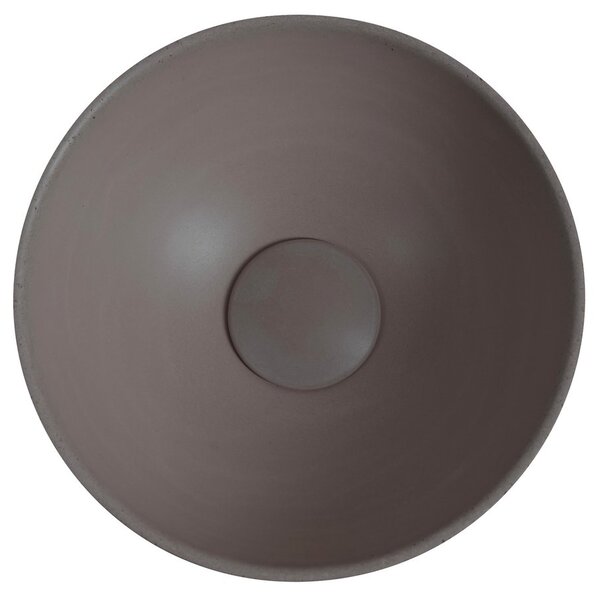 Sapho Sapho, MINOR betónové umývadlo na dosku, priemer 26cm, tmavo hnedá, MR26015