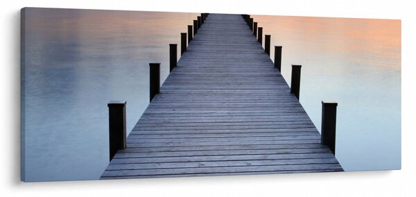 Obraz - Mólo pri jazere Starnberger, Bavorsko, Nemecko (120x50 cm)