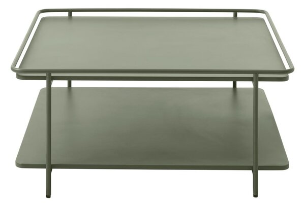 Zelený kovový konferenčný stolík 75x75 cm Yuba – Unique Furniture