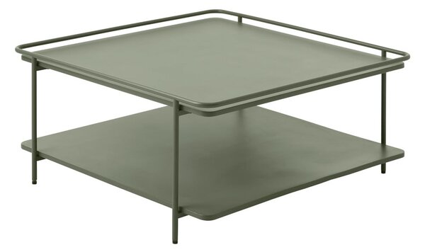 Zelený kovový konferenčný stolík 75x75 cm Yuba – Unique Furniture