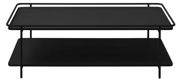 Čierny kovový konferenčný stolík 55x110 cm Yuba – Unique Furniture