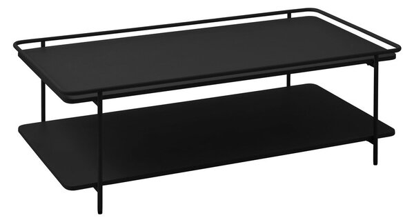 Čierny kovový konferenčný stolík 55x110 cm Yuba – Unique Furniture