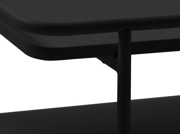 Čierny kovový konferenčný stolík 55x110 cm Yuba – Unique Furniture