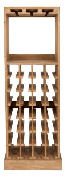 Hnedá vinotéka z jedlového dreva počet fliaš 28, 43,5x118,5 cm Claude – Dutchbone