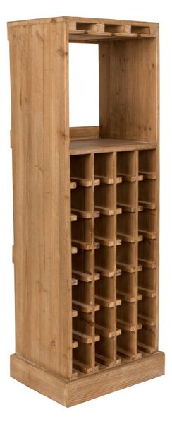 Hnedá vinotéka z jedlového dreva počet fliaš 28, 43,5x118,5 cm Claude – Dutchbone