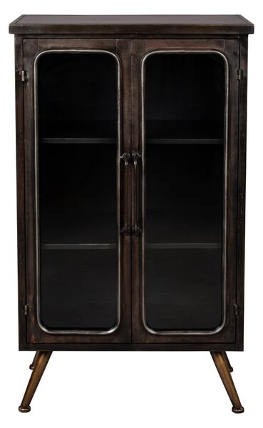 Čierna kovová vitrína 60x100x35 cm Denza – Dutchbone