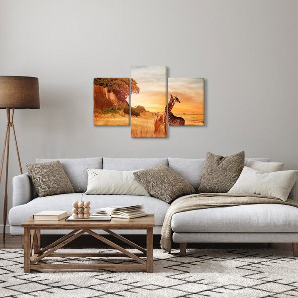 Obraz - Žirafy v Afrike (90x60 cm)