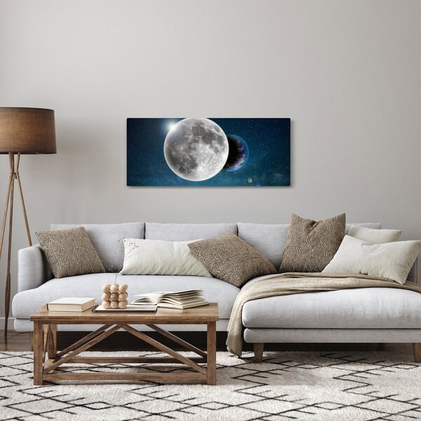 Obraz - Zem v zákryte Mesiaca (120x50 cm)