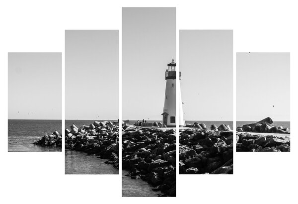 Obraz - Maják na pobreží, Santa Cruz, Kalifornia (150x105 cm)