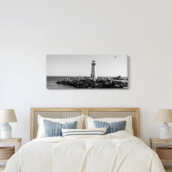 Obraz - Maják na pobreží, Santa Cruz, Kalifornia (120x50 cm)
