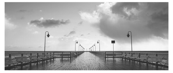 Obraz - Promenáda pri pobreží (120x50 cm)