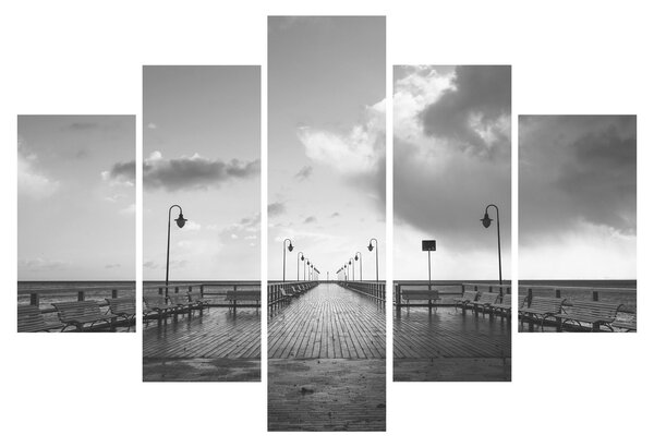 Obraz - Promenáda pri pobreží (150x105 cm)