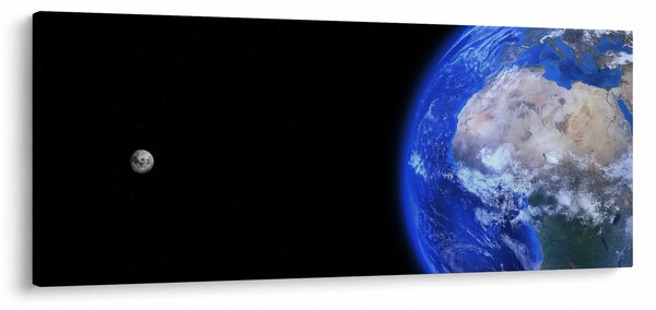 Obraz Mesiaca a Zeme (120x50 cm)