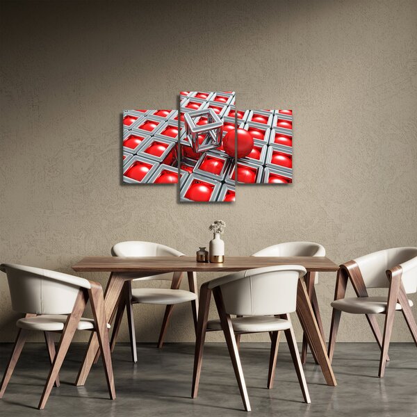 Obraz - 3D metalická abstrakcia (90x60 cm)