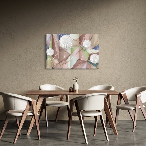 Obraz - 3D Abstrakcia v pastelových farbách (90x60 cm)