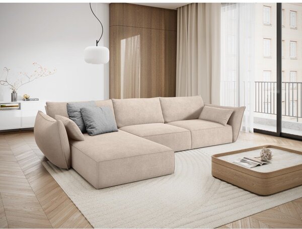 Béžová rohová pohovka (ľavý roh) Vanda - Mazzini Sofas