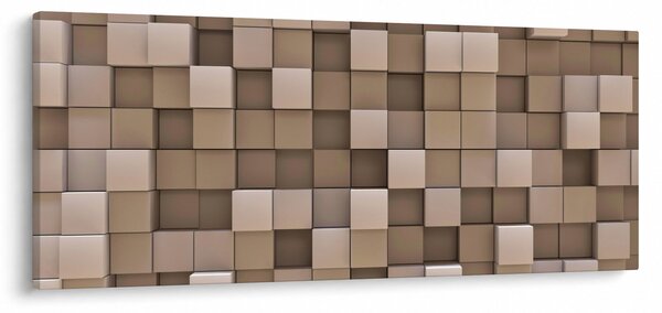 Obraz - Béžové kocky (120x50 cm)