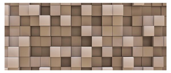Obraz - Béžové kocky (120x50 cm)