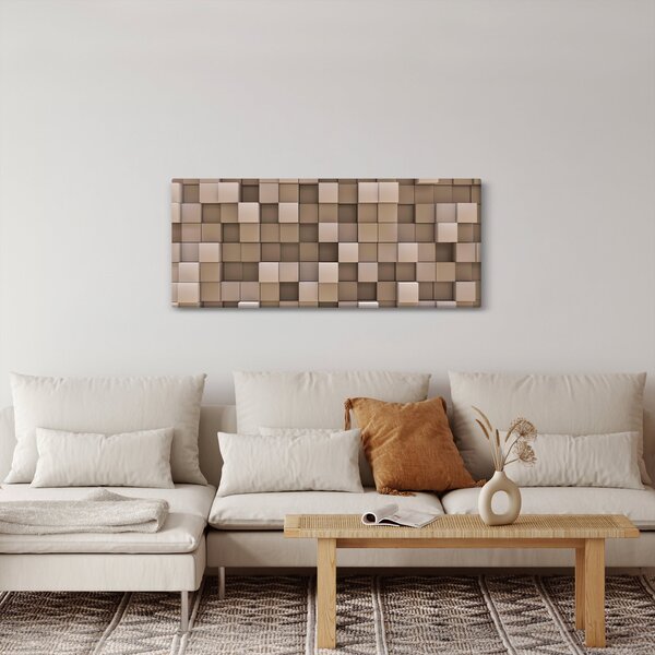 Obraz - Béžové kocky (120x50 cm)