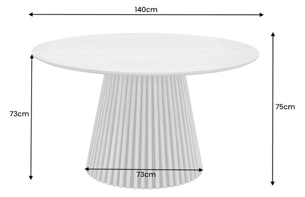 Dizajnový jedálenský stôl Wadeline 140 cm prírodný dub