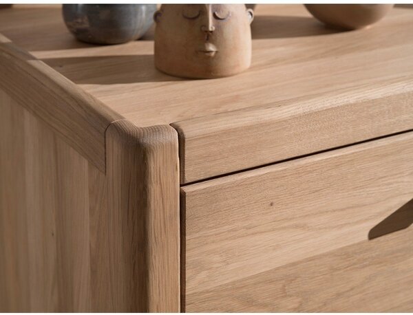 Detská komoda z dubového dreva v prírodnej farbe 100x95x55 cm Forrest – Vipack