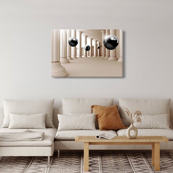 Obraz - Guľa medzi stĺpmi (90x60 cm)