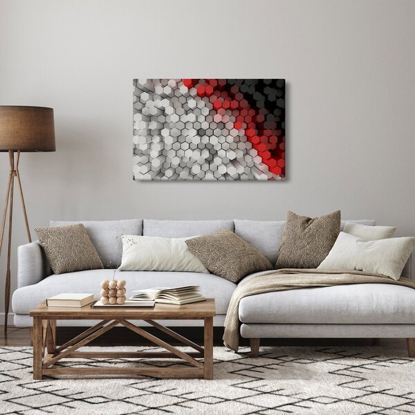 Obraz - 3D hexagóny (90x60 cm)