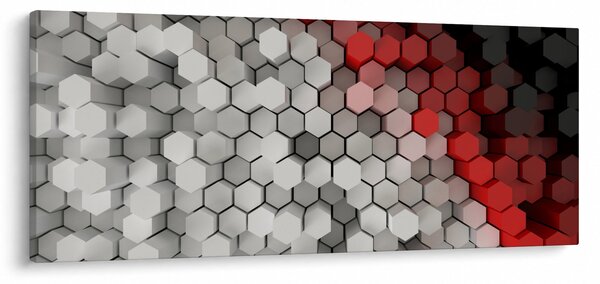 Obraz - 3D hexagóny (120x50 cm)