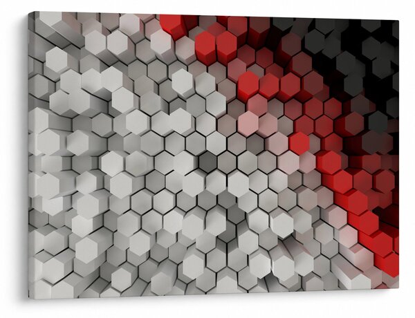 Obraz - 3D hexagóny (70x50 cm)