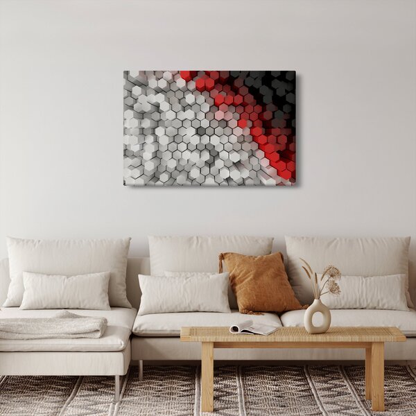Obraz - 3D hexagóny (90x60 cm)