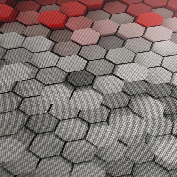 Obraz - 3D hexagóny (90x60 cm)