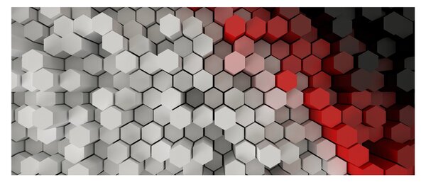 Obraz - 3D hexagóny (120x50 cm)