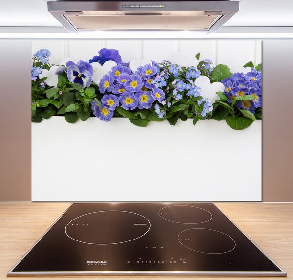 Panel do kuchyne Modré kvety pl-pksh-100x70-f-99973378
