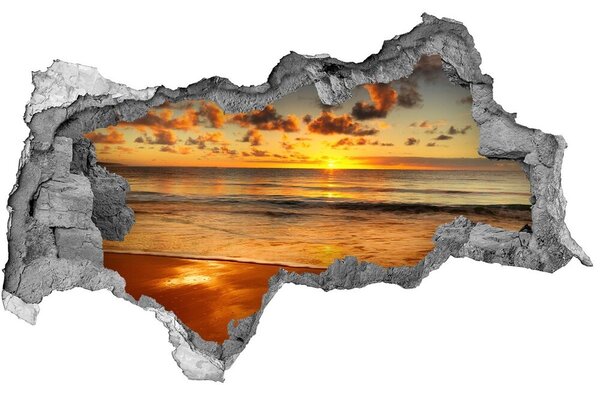 Diera 3D v stene na stenu Sunset beach nd-b-40275478