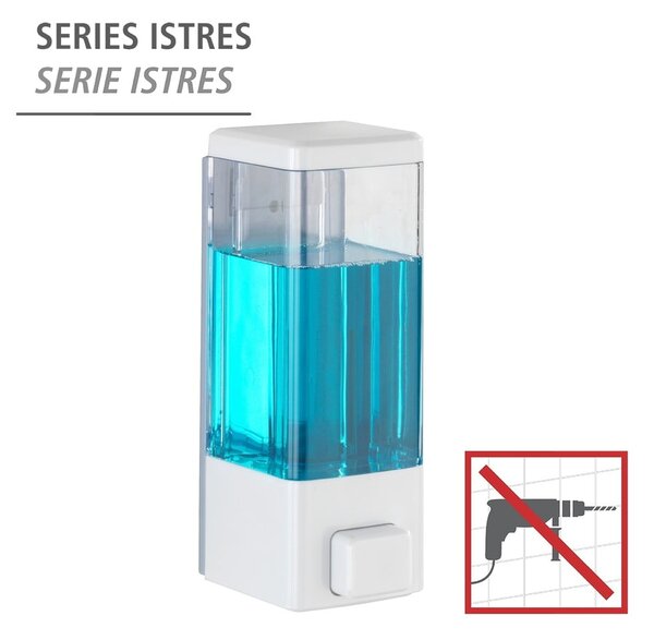 Biely nástenný plastový dávkovač mydla 320 ml Istres – Wenko
