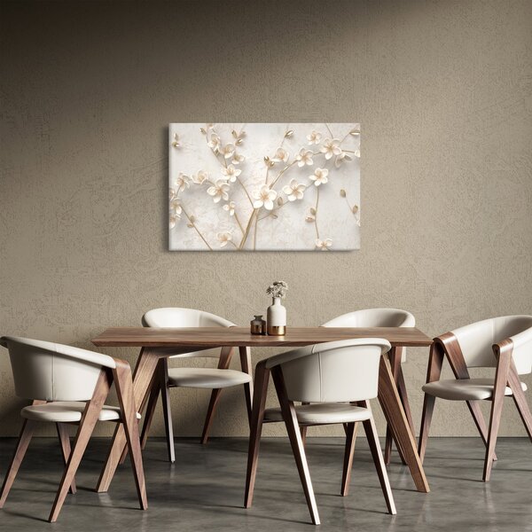 Obraz - Zlatý kvet - abstraktné (90x60 cm)