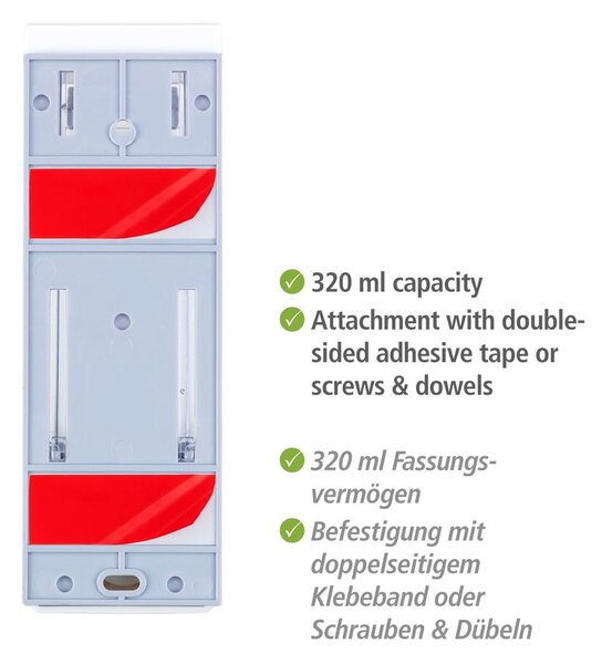 Biely nástenný plastový dávkovač mydla 320 ml Istres – Wenko