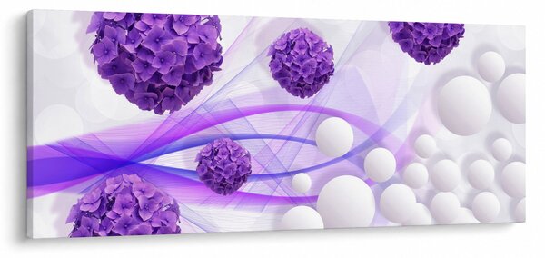Obraz - Guľa, guličky, kvety, ... (120x50 cm)