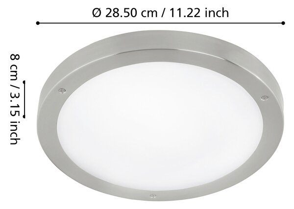 VONKAJŠIE NÁSTENNÉ SVIETIDLO, 28,5/28,5/8 cm Eglo - Online Only bytové doplnky, Online Only