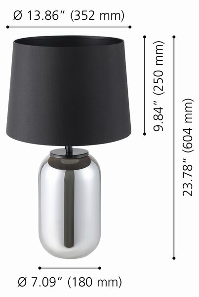 STOLNÁ LAMPA, E27, 35/61 cm - Interiérové svietidlá