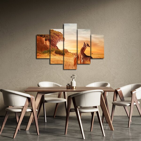 Obraz - Žirafy v Afrike (150x105 cm)