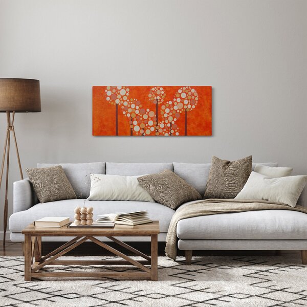 Obraz - Oranžový les (120x50 cm)