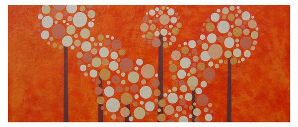 Obraz - Oranžový les (120x50 cm)