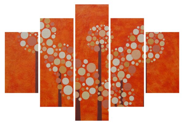 Obraz - Oranžový les (150x105 cm)